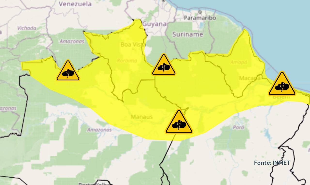 Alerta Amarelo Para Temporais Chuva Intensa E Raios Em Boa Parte Dos Estados Da Regi O Norte